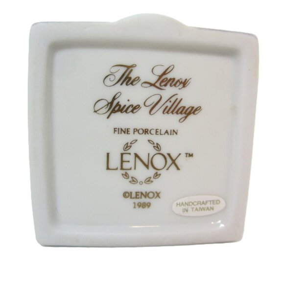 Lenox Spice Village Mustard BOTTOM ONLY Spice Jar Lid Cottage House Ceramic - Picture 6 of 6